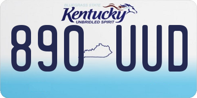 KY license plate 890UUD