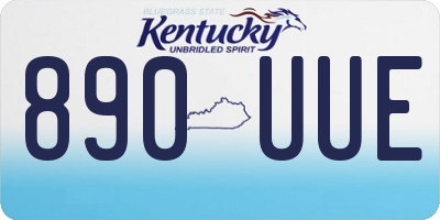 KY license plate 890UUE