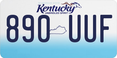 KY license plate 890UUF