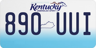 KY license plate 890UUI