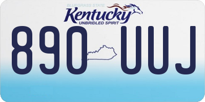 KY license plate 890UUJ