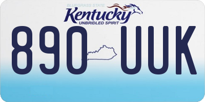 KY license plate 890UUK