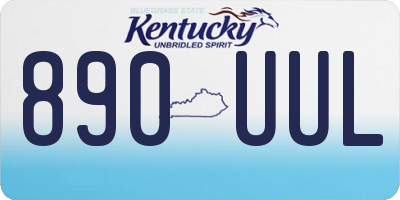 KY license plate 890UUL