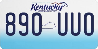 KY license plate 890UUO