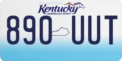 KY license plate 890UUT