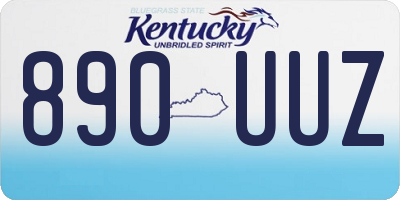 KY license plate 890UUZ