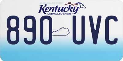 KY license plate 890UVC