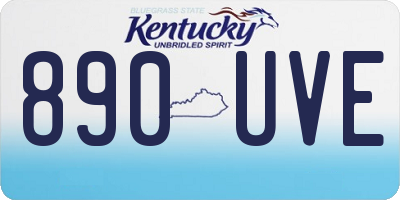 KY license plate 890UVE