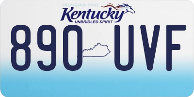 KY license plate 890UVF