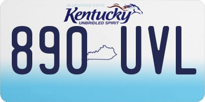 KY license plate 890UVL
