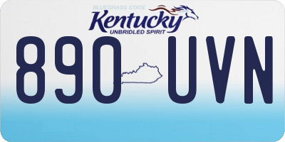 KY license plate 890UVN