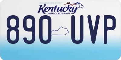 KY license plate 890UVP