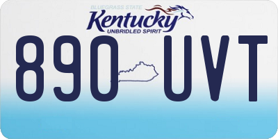 KY license plate 890UVT