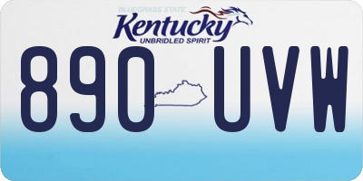 KY license plate 890UVW