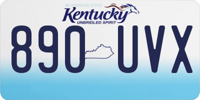 KY license plate 890UVX