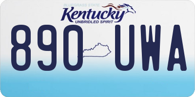 KY license plate 890UWA