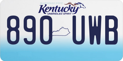 KY license plate 890UWB