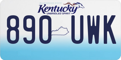 KY license plate 890UWK