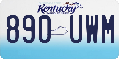 KY license plate 890UWM