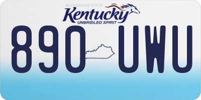 KY license plate 890UWU