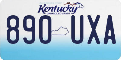 KY license plate 890UXA