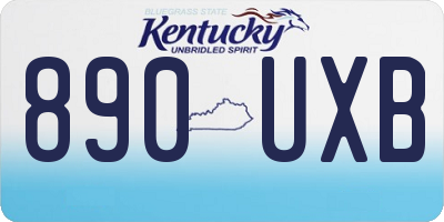 KY license plate 890UXB
