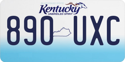 KY license plate 890UXC