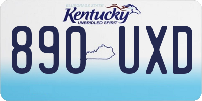 KY license plate 890UXD