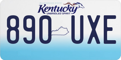 KY license plate 890UXE