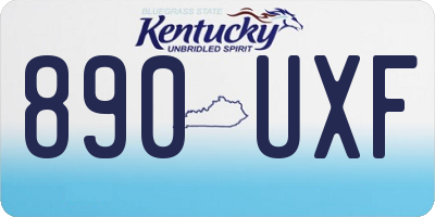 KY license plate 890UXF