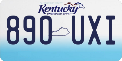 KY license plate 890UXI