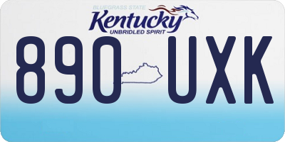 KY license plate 890UXK