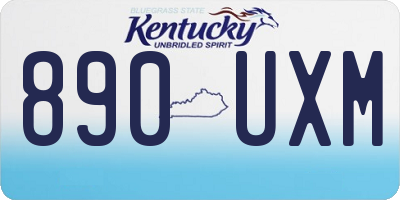 KY license plate 890UXM
