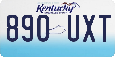KY license plate 890UXT