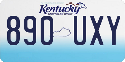 KY license plate 890UXY