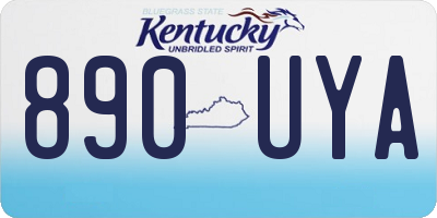 KY license plate 890UYA