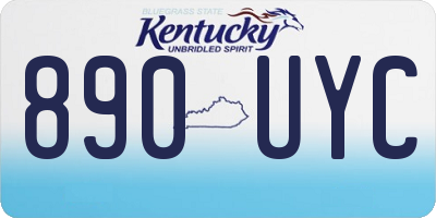 KY license plate 890UYC