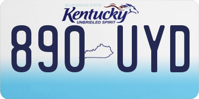 KY license plate 890UYD