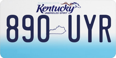 KY license plate 890UYR