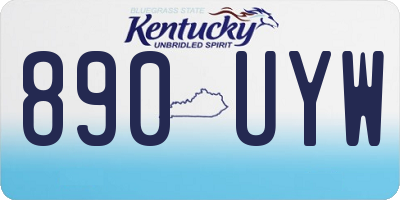 KY license plate 890UYW