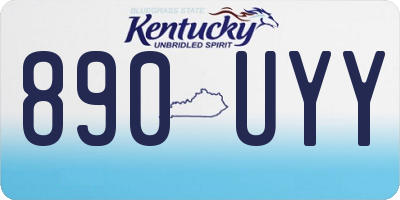 KY license plate 890UYY