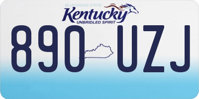 KY license plate 890UZJ