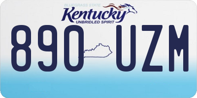 KY license plate 890UZM