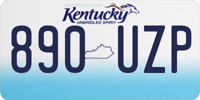 KY license plate 890UZP