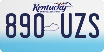 KY license plate 890UZS
