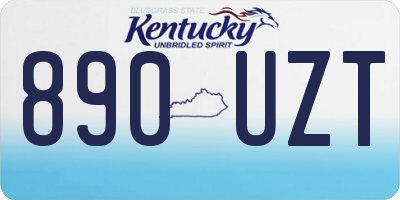 KY license plate 890UZT