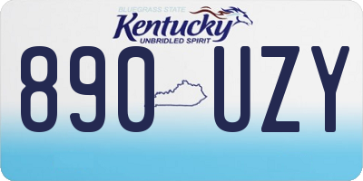 KY license plate 890UZY