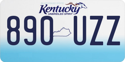 KY license plate 890UZZ