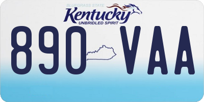 KY license plate 890VAA