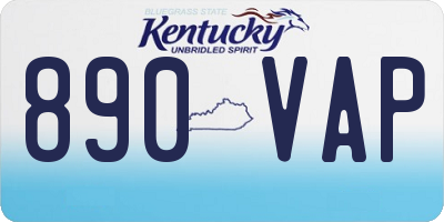 KY license plate 890VAP
